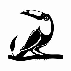 Black toucan bird sign.eps
