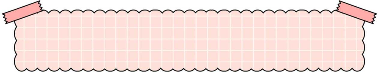 Cute Wavy Grid Notepaper Frame