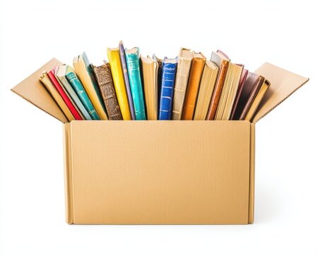 Isolated Donation Box for Books: A Charitable Drive for Libraries and Schools
