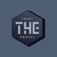 Typography vector illustration of the words Trust the Process in modern inspirational style  