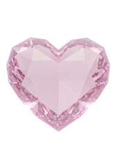 Fototapeta premium Pink heart-shaped crystal
