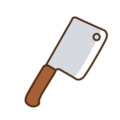 Sharp Cleaver Butcher Knife Illustration for Culinary or Kitchen Designs