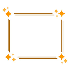 Brown border frame with sparkles