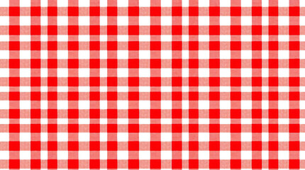 Red gingham tablecloth seamless pattern background
