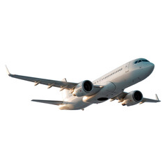 Modern Airliner in Flight Aviation Travel Transparent Background