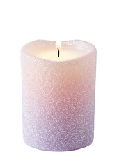 Simple, round candle, pastel shades