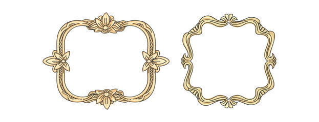 Set ornamental decorative frames Vintage
