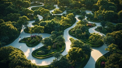 River winding through lush forest