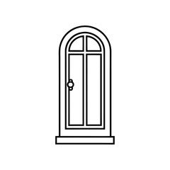 vector illustration of a door