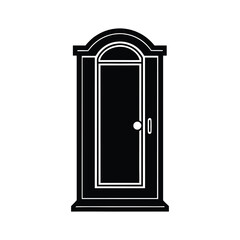 vector illustration of an old door
