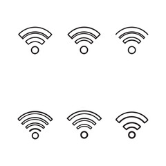 line art drawing of wifi signal for technology concept