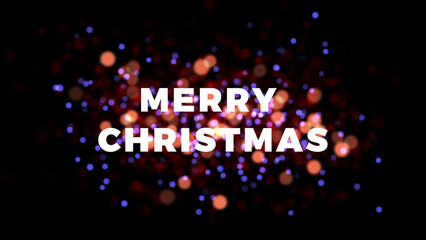 Merry Christmas Text Animation with Bokeh Background, Sparkles & Holiday Lights - Festive Christmas Wishes, Bokeh Effect, Holiday Greetings, Christmas Celebration, Xmas Video Animation 4K.