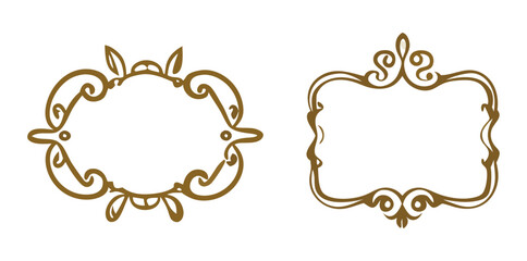 Set ornamental decorative frames Vintage