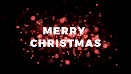 Merry Christmas Text Animation with Bokeh Background, Sparkles & Holiday Lights - Festive Christmas Wishes, Bokeh Effect, Holiday Greetings, Christmas Celebration, Xmas Video Animation 4K.