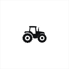 Vector logo tractor, farming vehicle icon, agriculture machine, Esport vector logo rural equipment, black silhouette design, vector illustration

