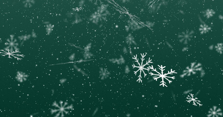 Snowfall Animation - Realistic Winter Snowflakes Falling Video | Beautiful Snowy Weather for Holiday, Christmas, and Winter Scene Stock Footage | Snowy Landscape, Calm Snowfall Background 4K.