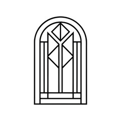 vector window with white background