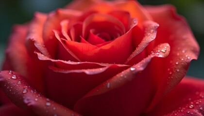 red rose with water drops