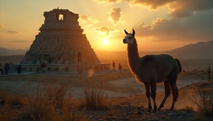 sunset in the desert