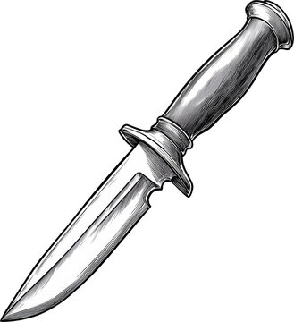 black and white knife drawing clip art preview