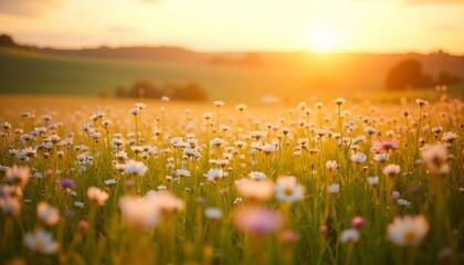 Naklejka premium field of flowers