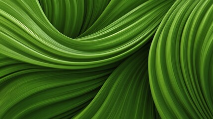 Abstract green swirls create a dynamic and captivating visual effect. The fluid lines and vibrant color evoke a sense of energy and movement.