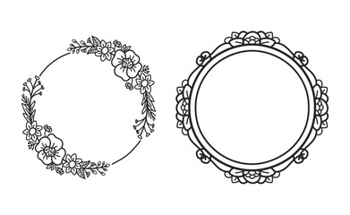 Set ornamental decorative frames Vintage