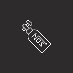 Nos icon logo flat vector design