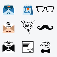 Beautiful wish for father's day icon 