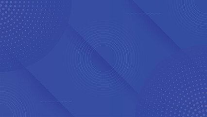 Obraz premium Abstract Dark Blue Geometric Background With Halftone Circles