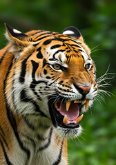 Angry tiger portrait
