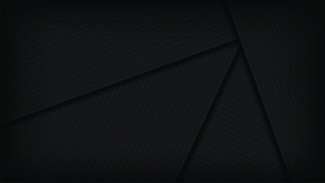 Abstract Dark Gray And Black Geometric Background With Textured Lines