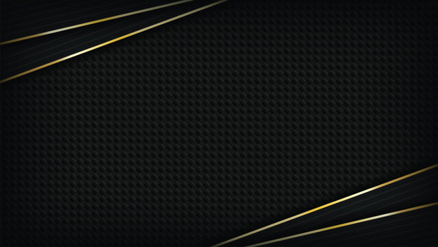 Abstract Black And Gold Textured Background With Diagonal Stripes
