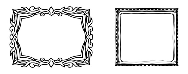 Set ornamental decorative frames Vintage