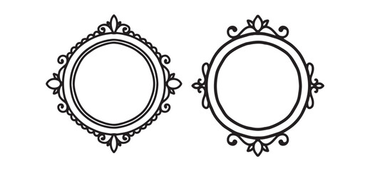 Set ornamental decorative frames Vintage