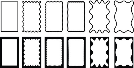 Set of frames, vector illustrations