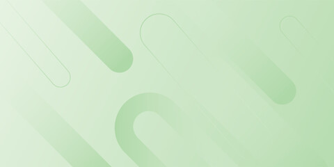 White abstract wide banner background with green geometric shapes. Minimal geometric. Modern futuristic concept. Suit for cover, header, business, presentation