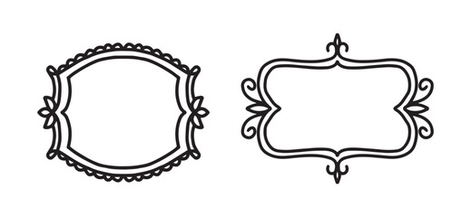 Set ornamental decorative frames Vintage