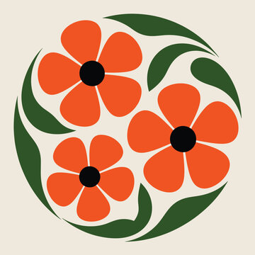 Folk Art Tulip Trio Art & Illustration