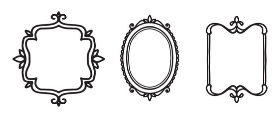 Set ornamental decorative frames Vintage