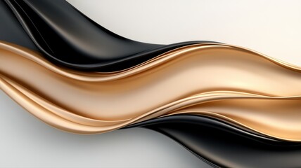 Luxury Black and Gold Abstract Background with Flowing Waves abstract background luxury gold black