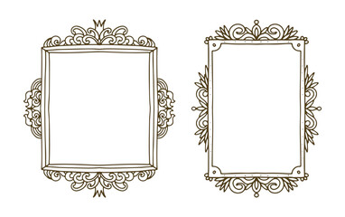 Set ornamental decorative frames Vintage