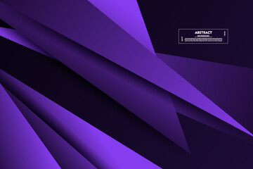 Abstract 3D background purple overlapping with shadow. Purple color on dark background. Vector Eps10