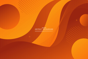 Abstract minimalist colorful orange 3D background. Simple geometric wave pattern design. Vector Eps10