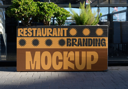 Outdoor Restaurant Menu Mockup