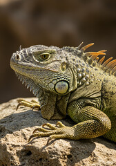 Obraz premium Close-up of iguana on rock (2)