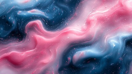 Obraz premium Abstract Cosmic Swirl: Pink and Blue Nebula Texture