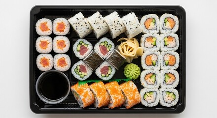Delicious Sushi Platter Assorted Rolls & Sashimi for a Perfect Meal