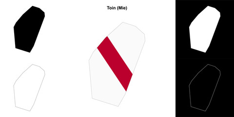 Toin (Mie) outline map set