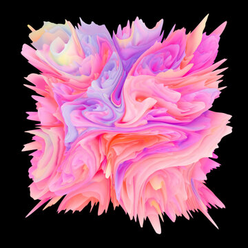 Abstract pastel color explosion in dynamic illustration